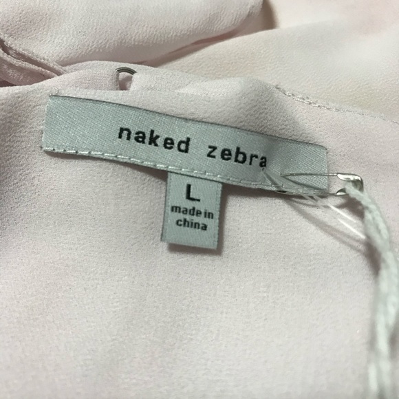 Naked Zebra Pink Ruffled Halter Neck Tank Top - Picture 5 of 6